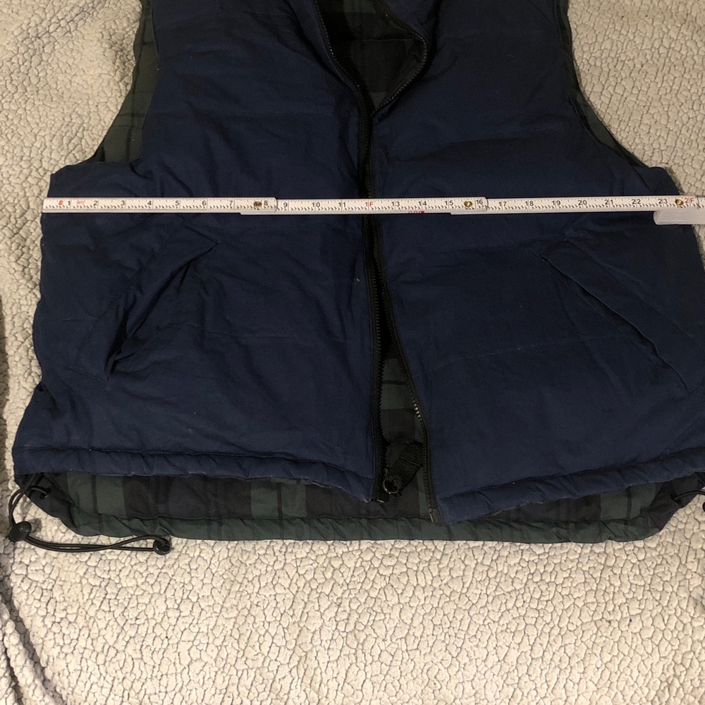 VTG Outdoor Exchange Navy/plaid reversible Puffer Vest Cotton - Picture 11 of 11